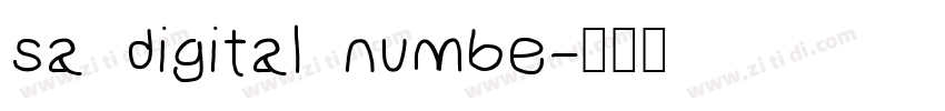 sa digital numbe字体转换
